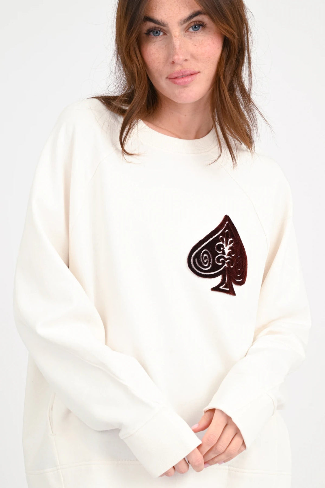 Sweatshirt Flockprint Felis - Love Joy Victory