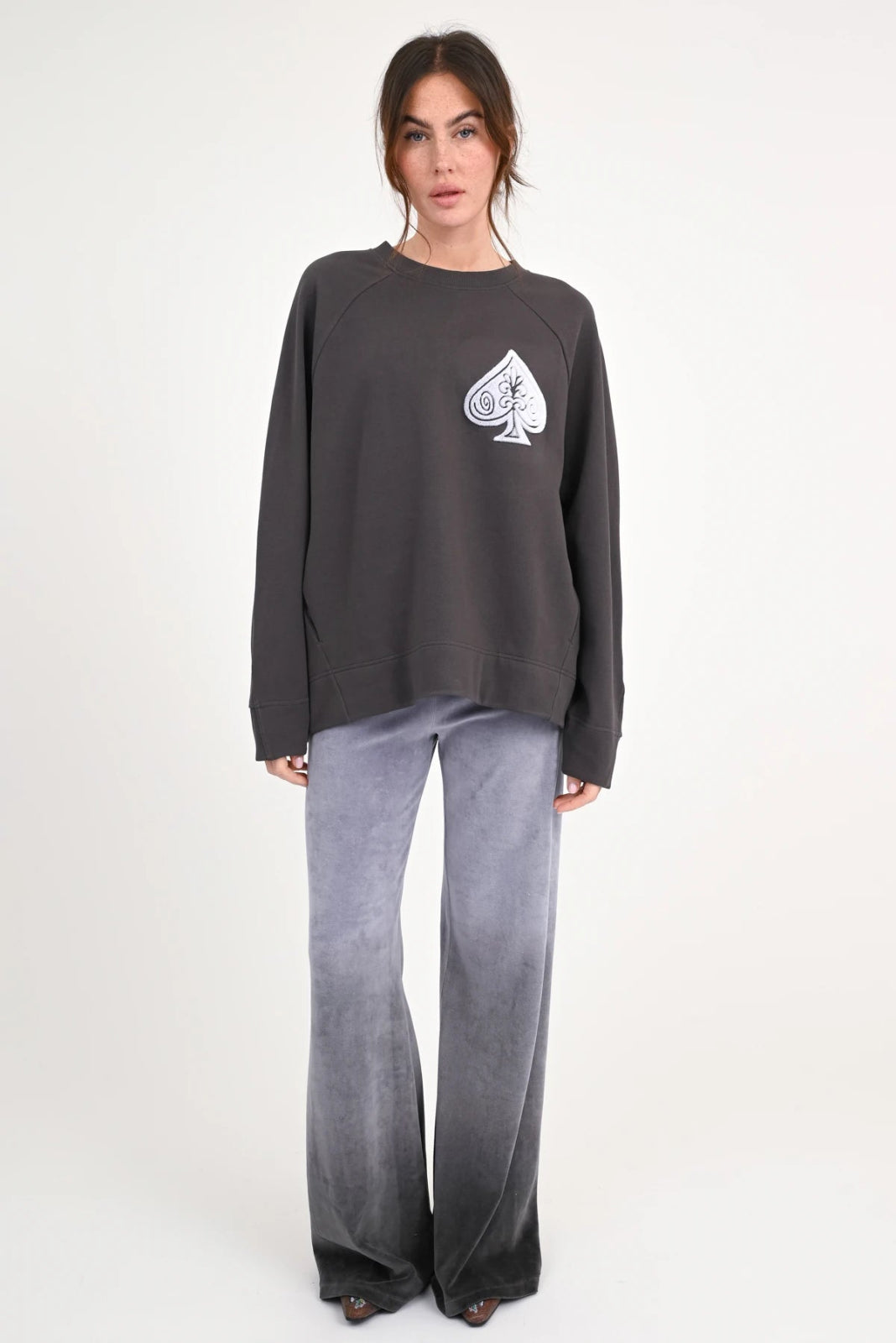 Sweatshirt Flockprint Felis - Love Joy Victory