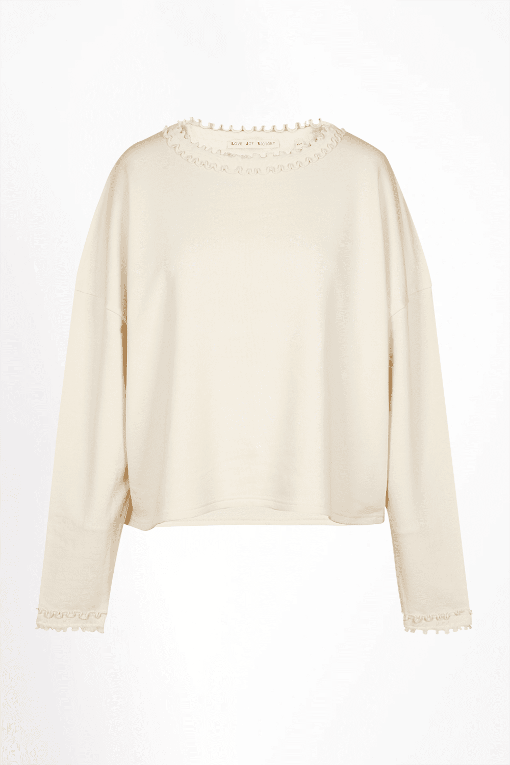 Sweatshirt mit gewellter Rüschenkante Viola - Love Joy Victory