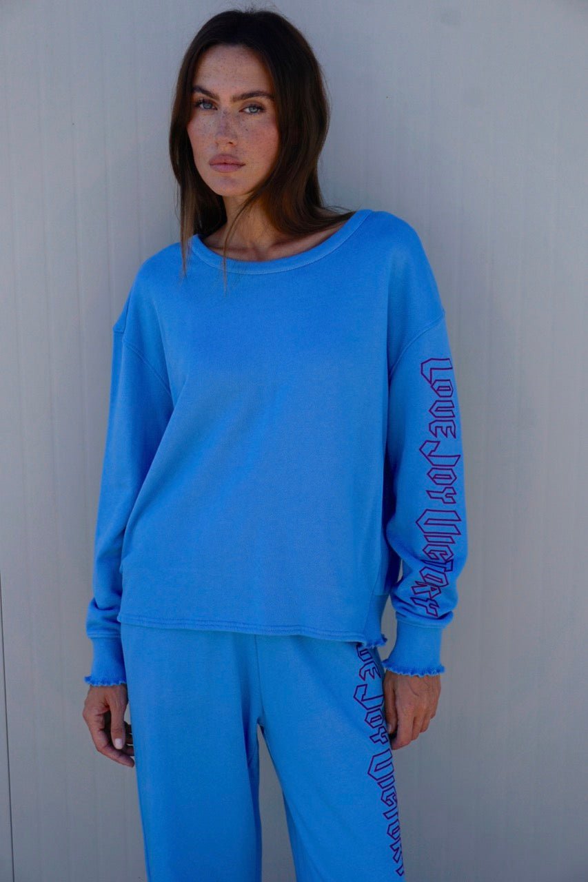 Sweatshirt mit Logo-Print Rose - Love Joy Victory