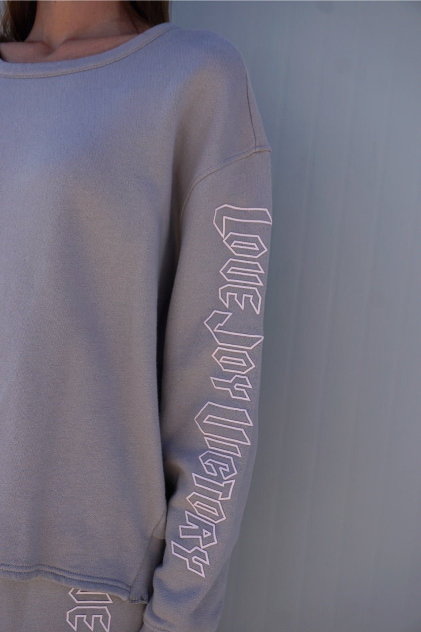 Sweatshirt mit Logo-Print Rose - Love Joy Victory