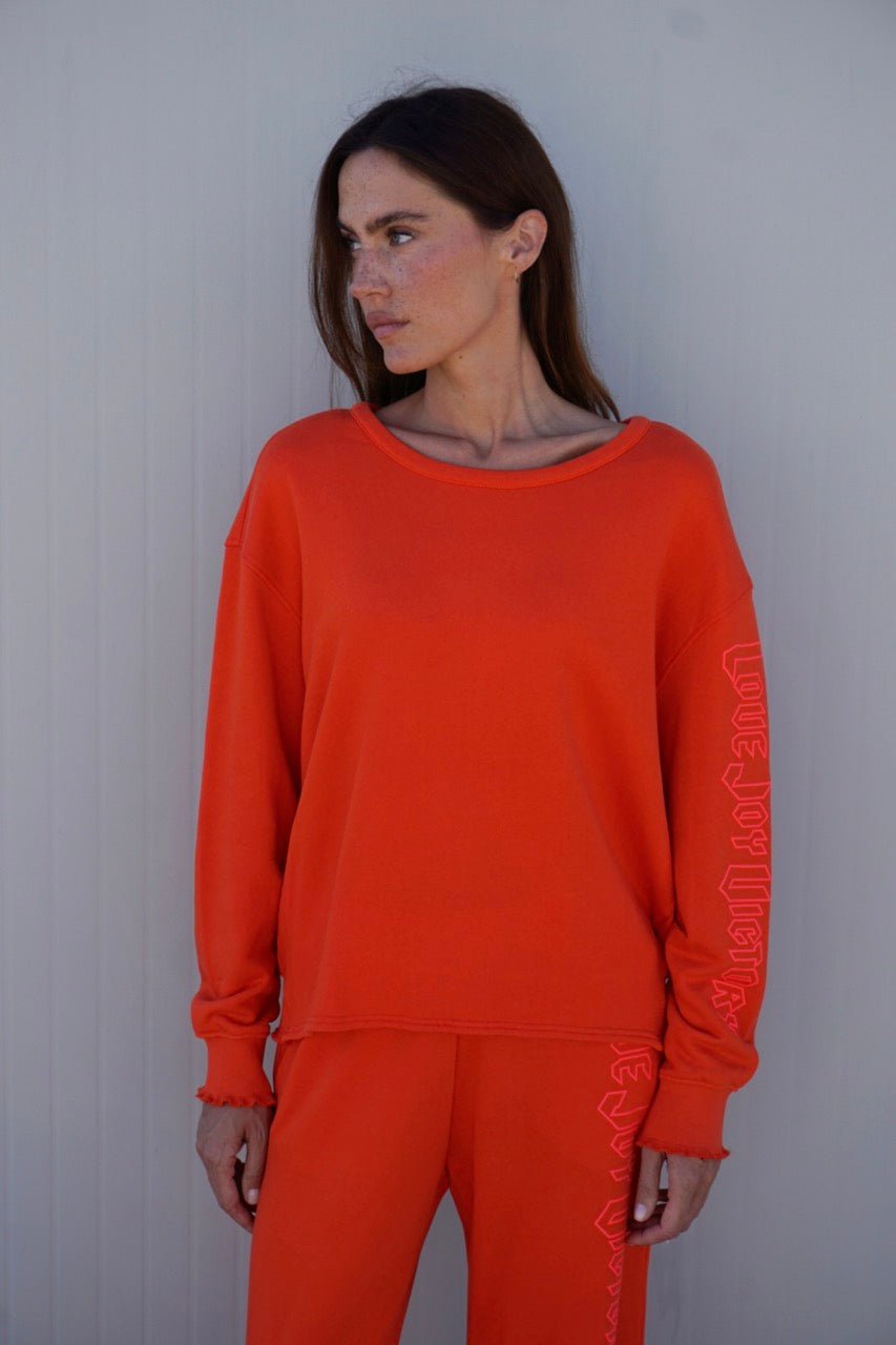 Sweatshirt mit Logo-Print Rose - Love Joy Victory