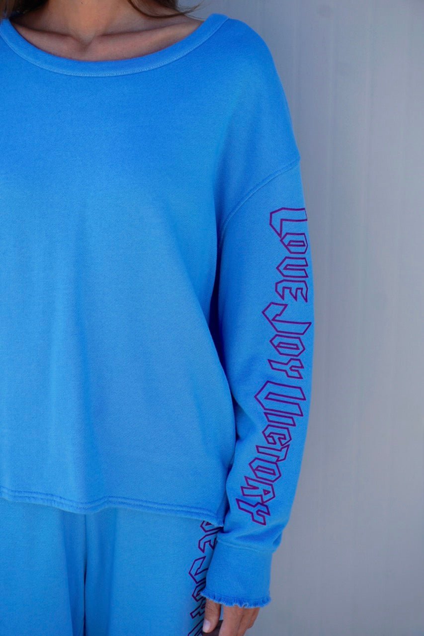 Sweatshirt mit Logo-Print Rose - Love Joy Victory