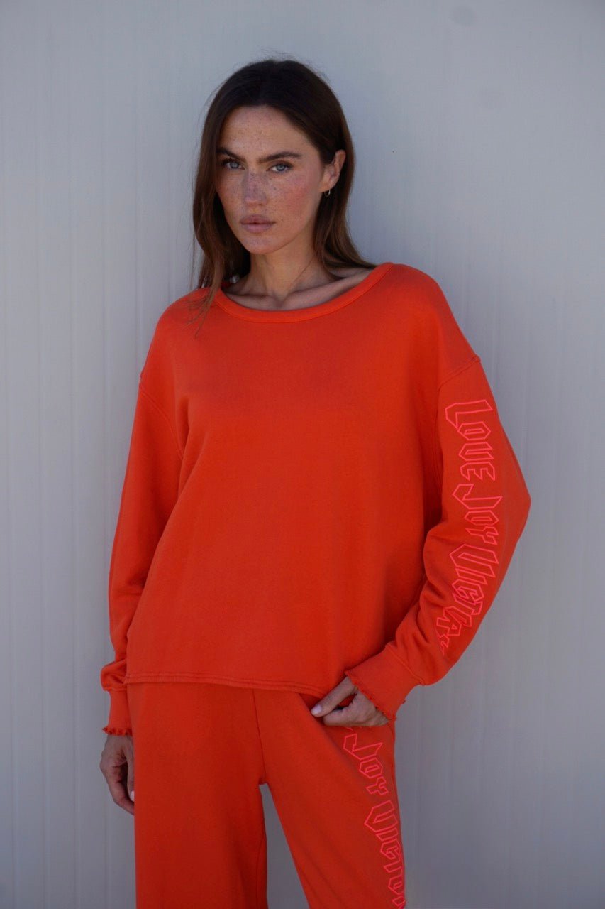Sweatshirt mit Logo-Print Rose - Love Joy Victory