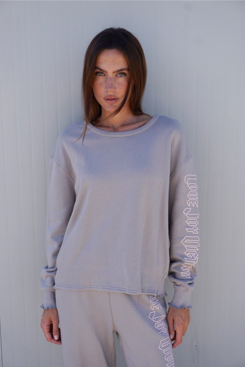Sweatshirt mit Logo-Print Rose - Love Joy Victory