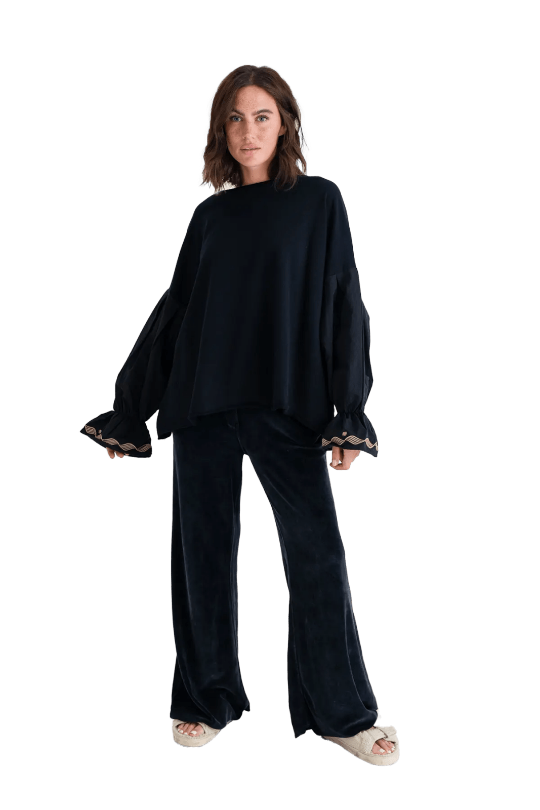 Sweatshirt mit Materialmix Salem - Love Joy Victory