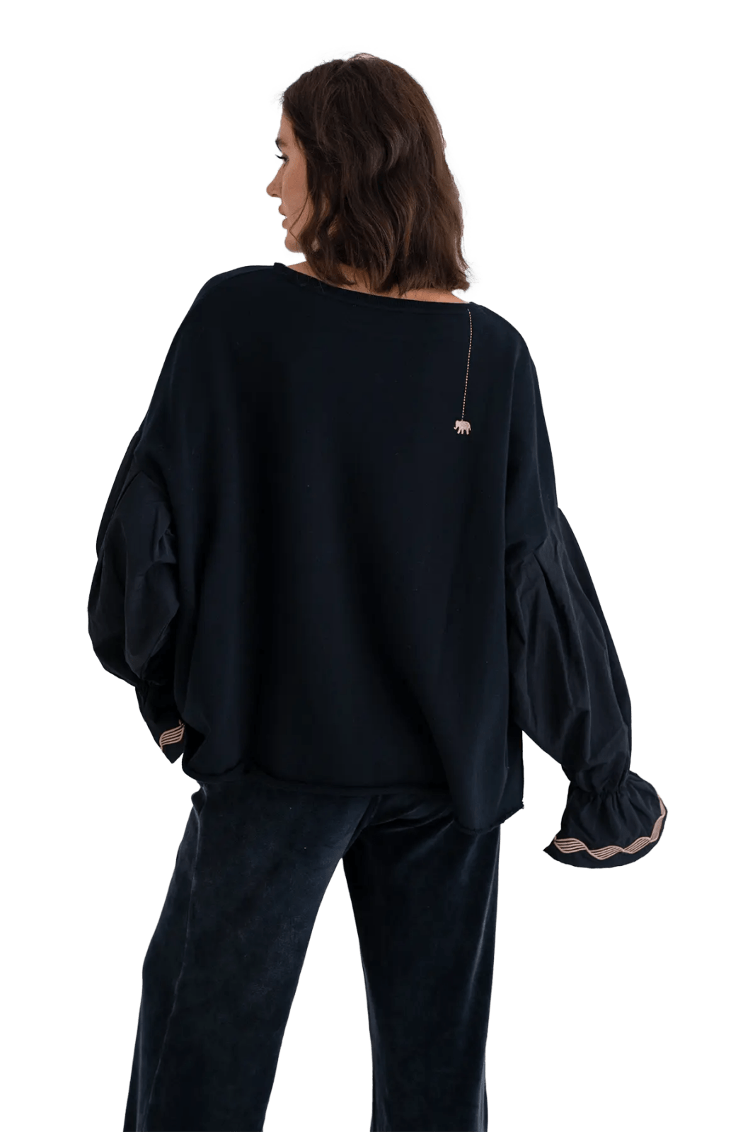 Sweatshirt mit Materialmix Salem - Love Joy Victory