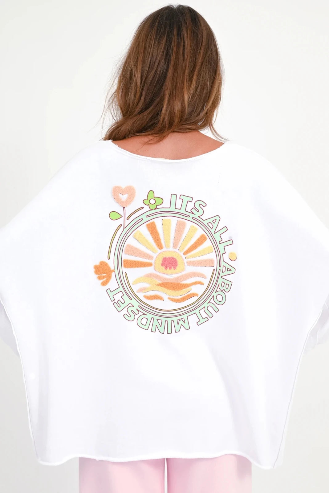 Sweatshirt mit Rücken Print - und Stickerei Hilda - Love Joy Victory