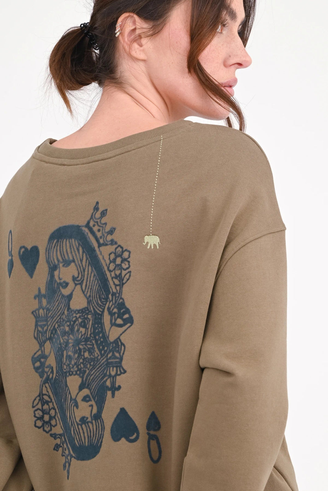 Sweatshirt mit Rückenprint Rose - Love Joy Victory