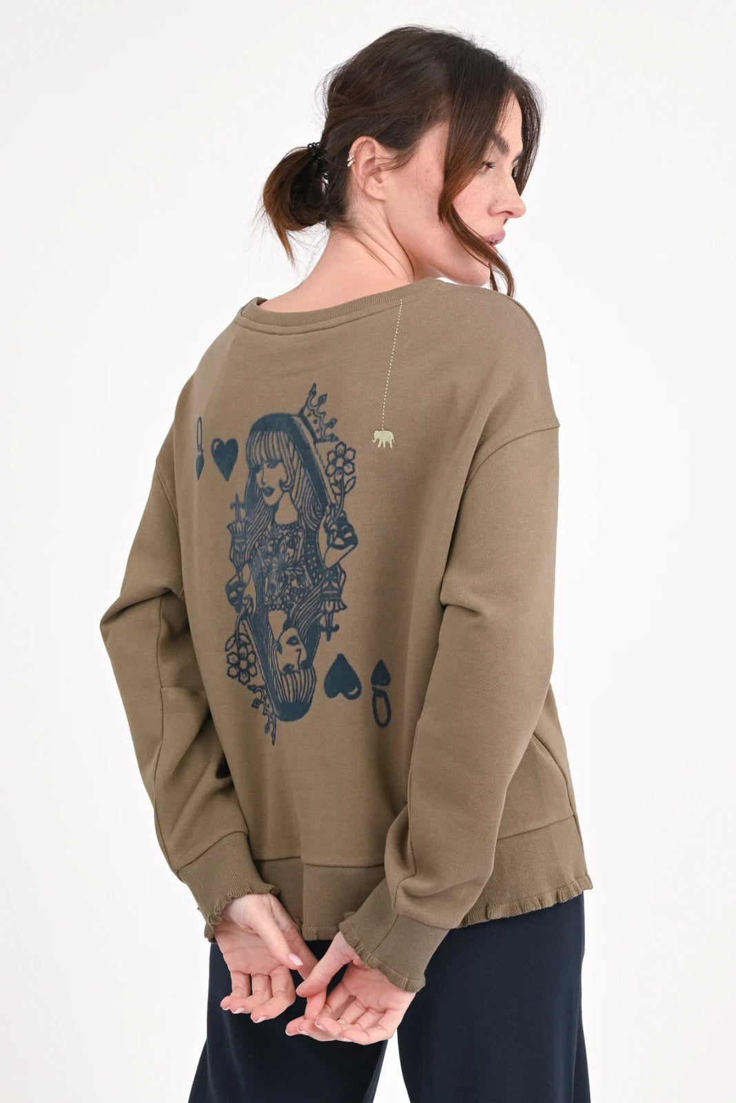 Sweatshirt mit Rückenprint Rose - Love Joy Victory