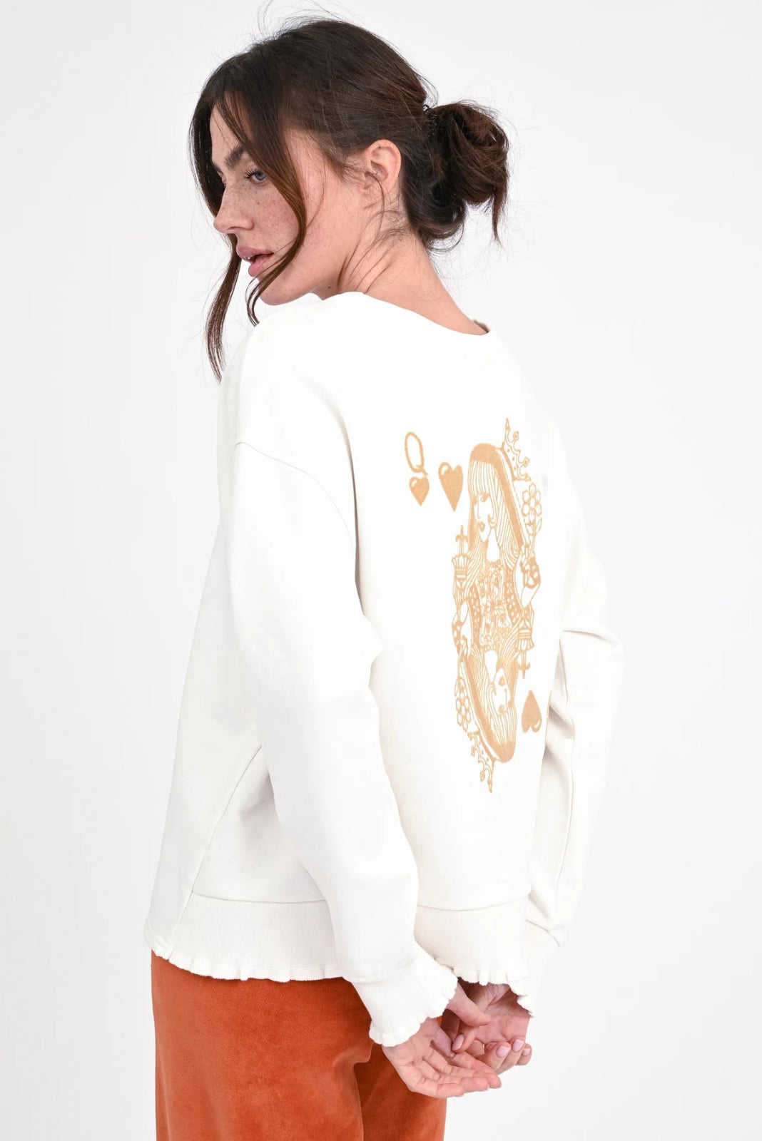 Sweatshirt mit Rückenprint Rose - Love Joy Victory