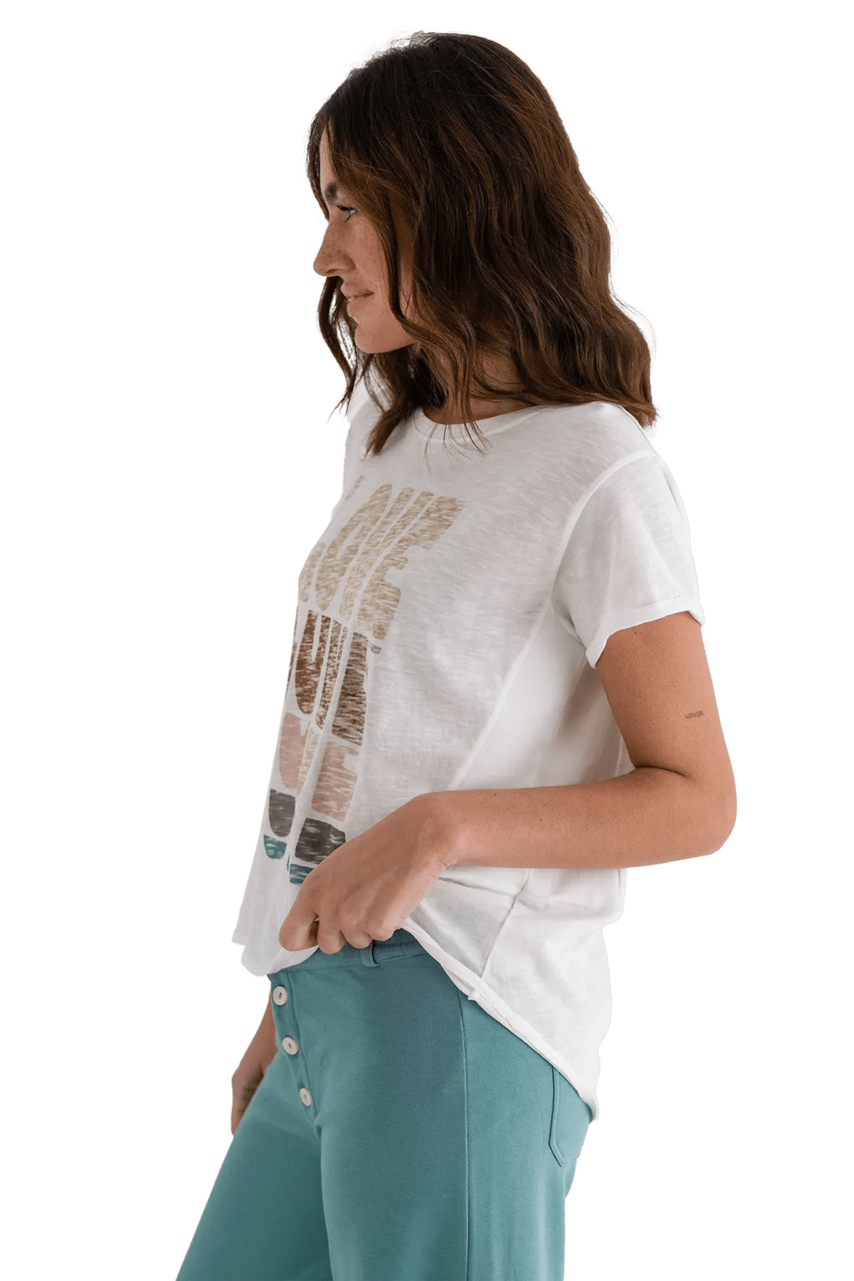 T-Shirt Lily mit Statement - Druck - Love Joy Victory