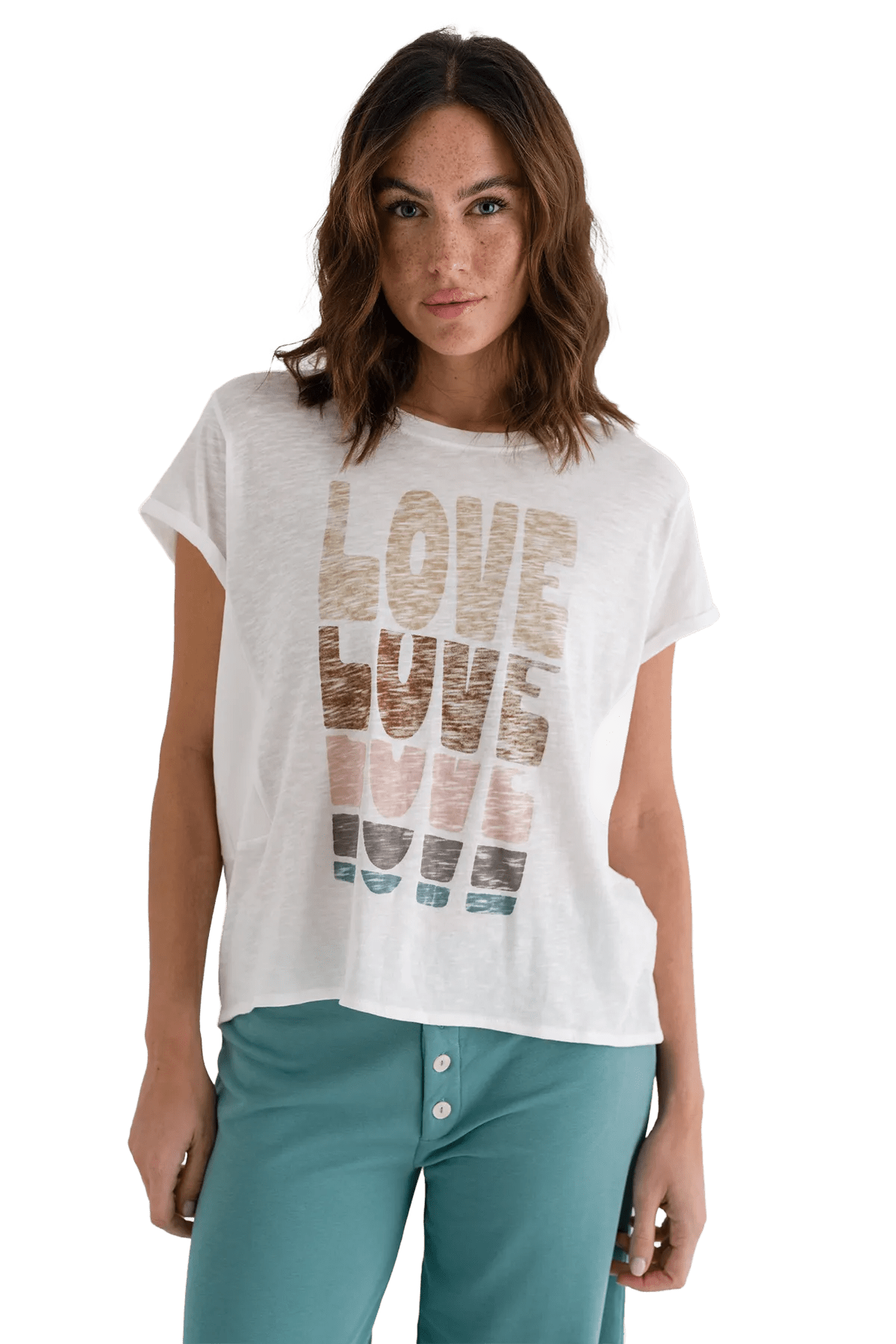 T-Shirt Lily mit Statement - Druck - Love Joy Victory