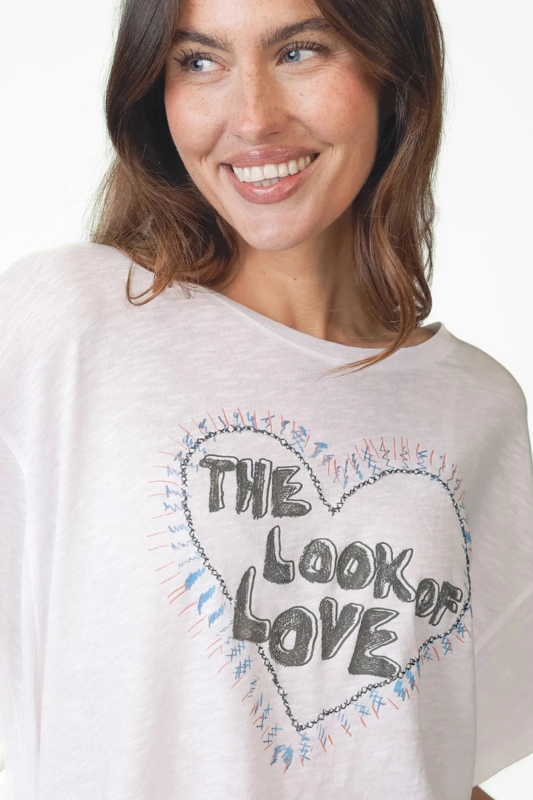 T-Shirt mit Statment - Druck Skara - Love Joy Victory