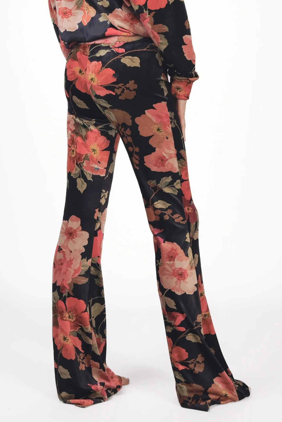 Velvet Schlaghose floraler Print Kala - Love Joy Victory