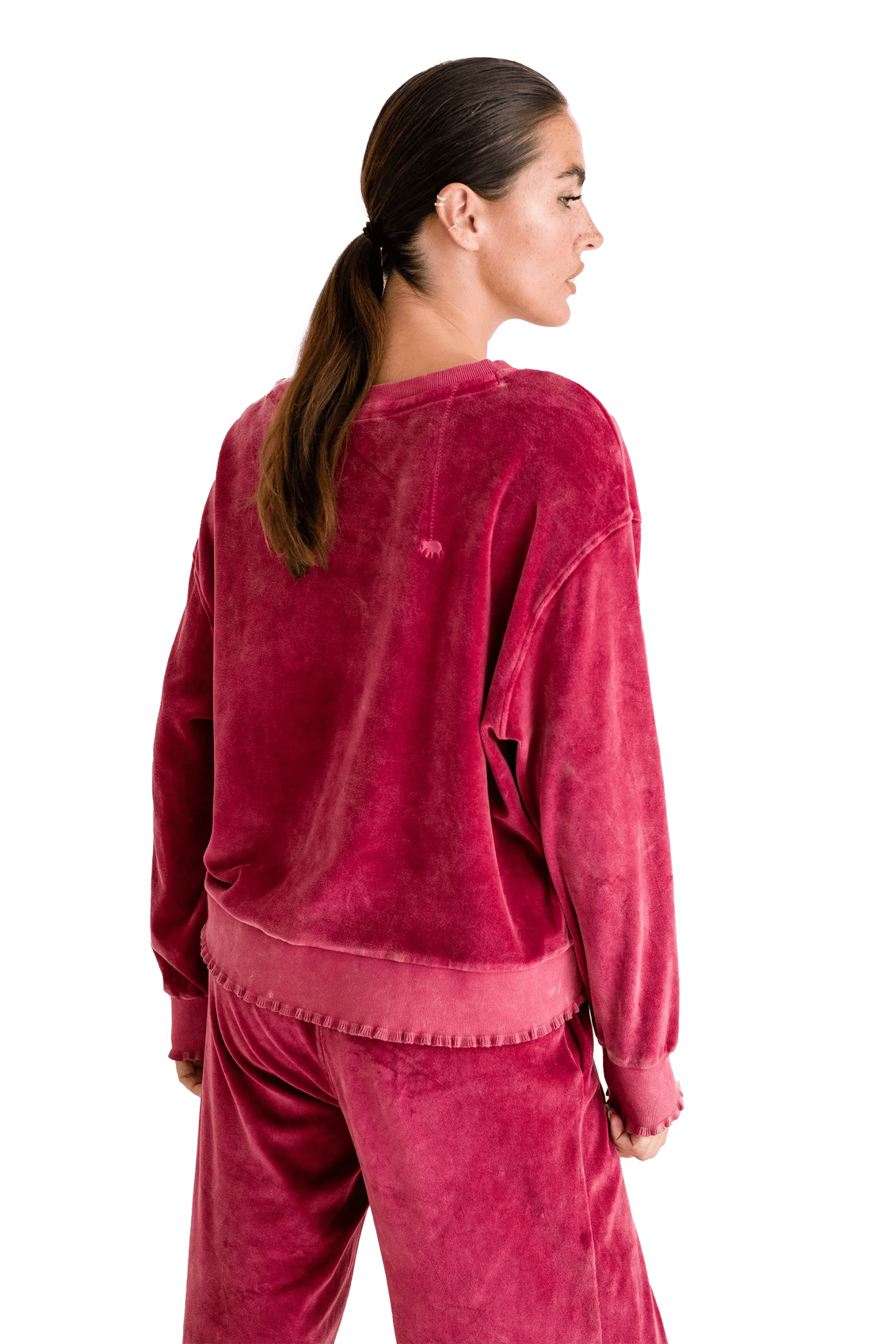 Velvet SWEATSHIRT ROSE - Love Joy Victory