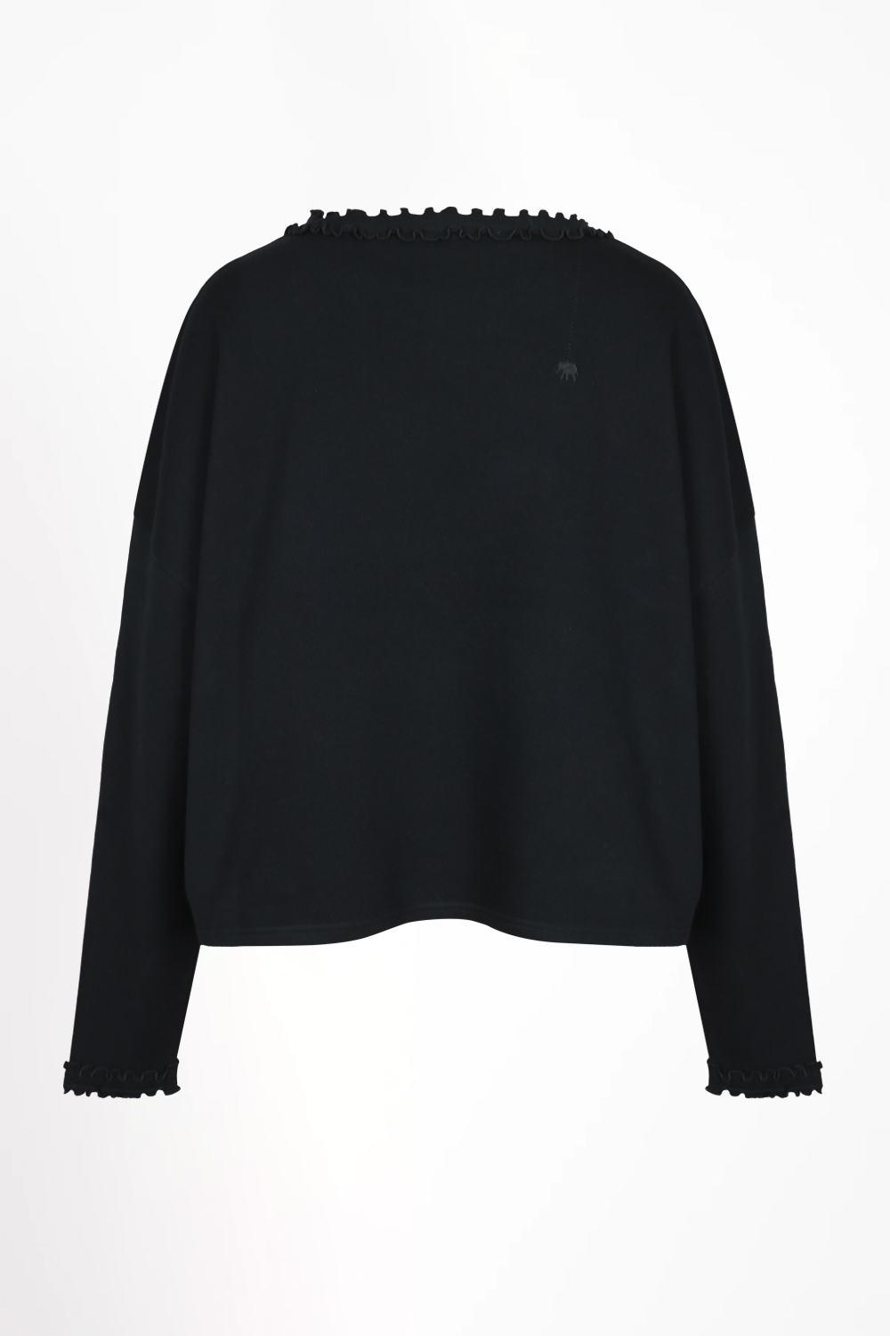 Sweatshirt mit gewellter Rüschenkante Viola