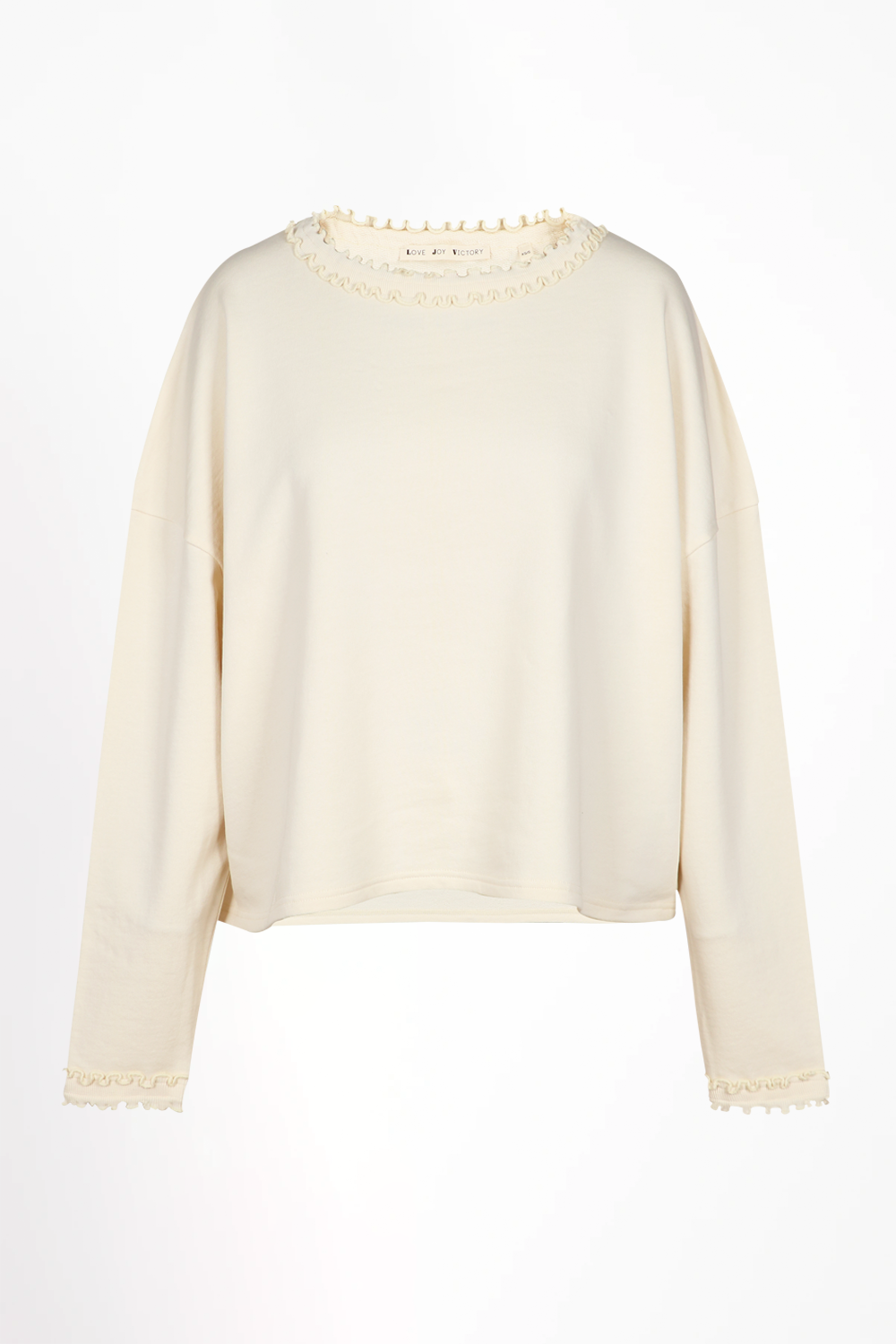 Sweatshirt mit gewellter Rüschenkante Viola