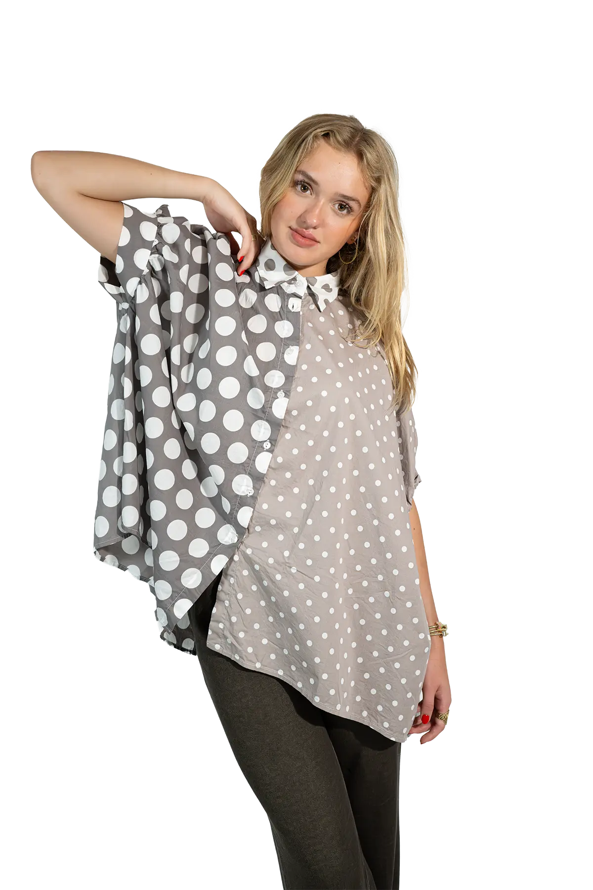 Love Joy Victory RE-BIRTH Bluse Dots