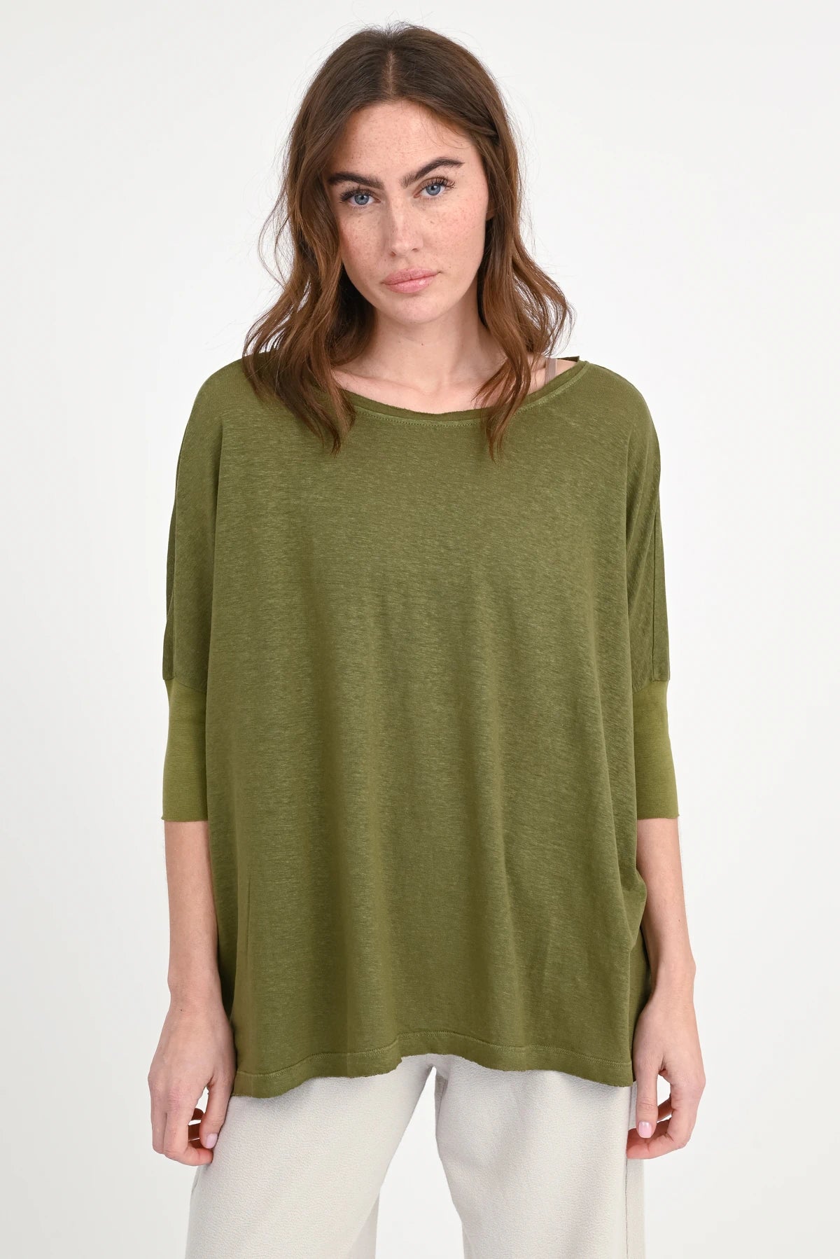 Oversize Leinen T-Shirt Papu