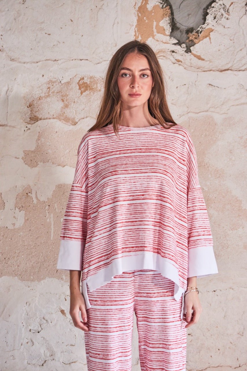 Frotte Sweatshirt Allover - Print Tulli - Love Joy Victory