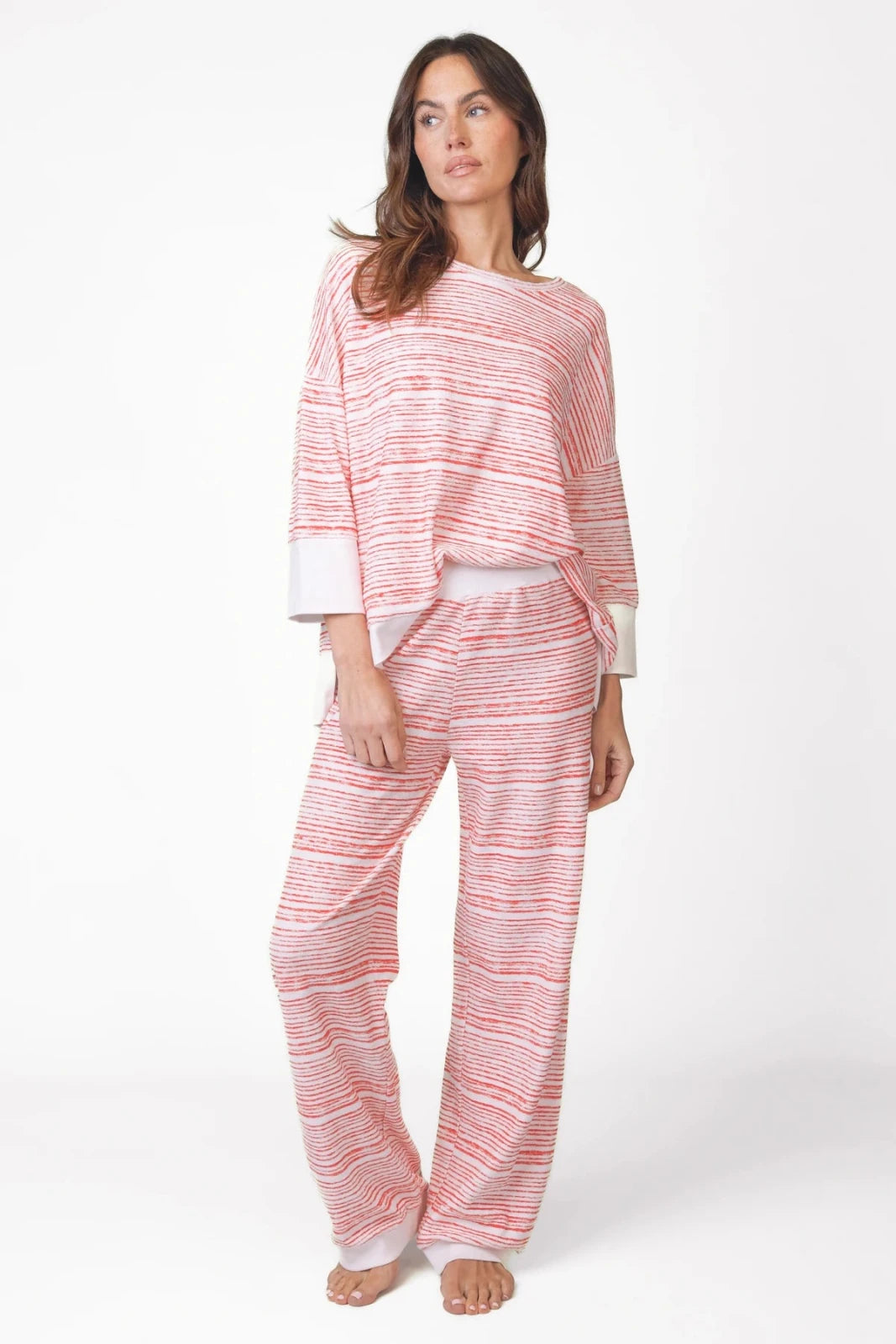 Frottee Sweathose mit Allover - Print Perry - Love Joy Victory