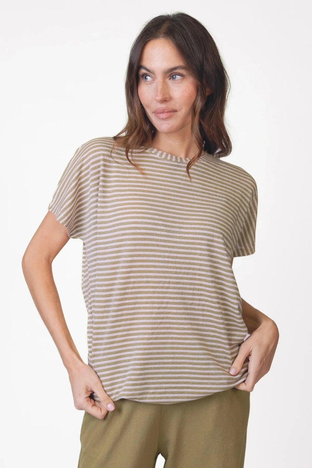 Gestreiftes T-Shirt mit Lurex – Pamayu - Love Joy Victory