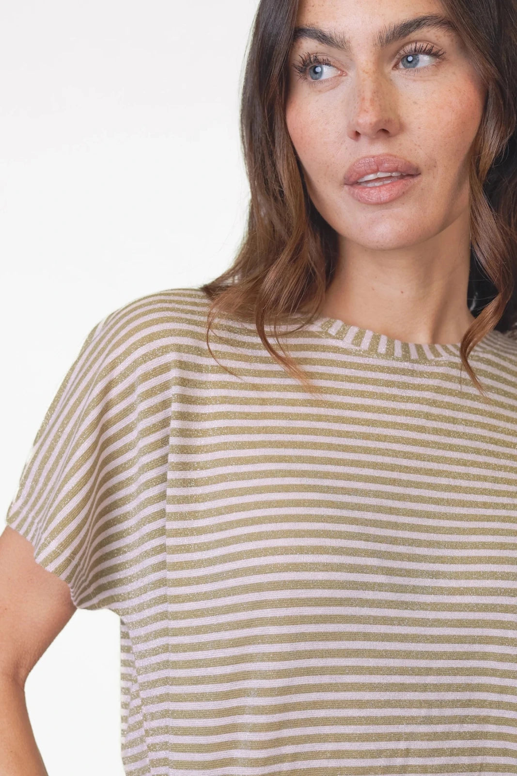 Gestreiftes T-Shirt mit Lurex – Pamayu - Love Joy Victory