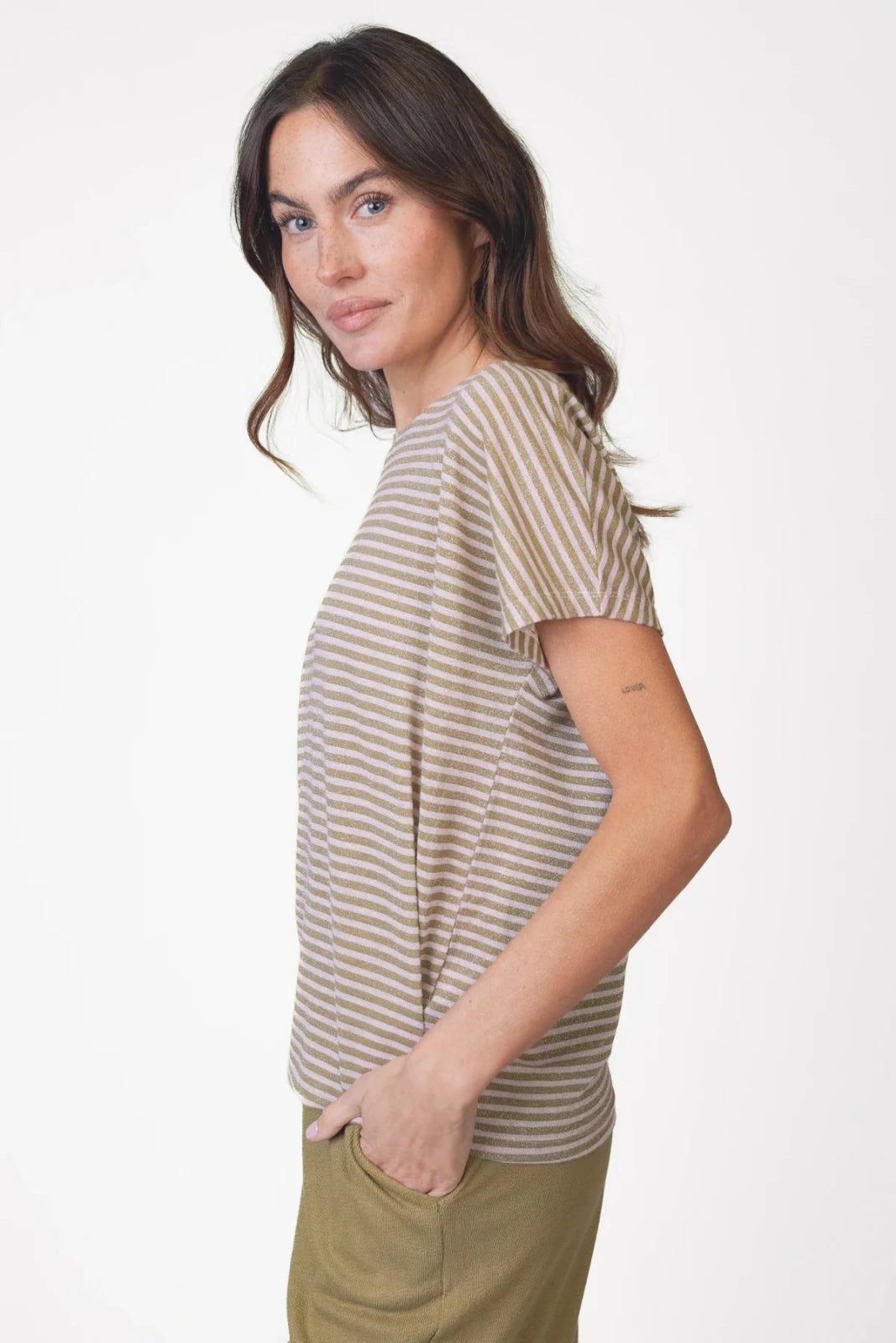 Gestreiftes T-Shirt mit Lurex – Pamayu - Love Joy Victory