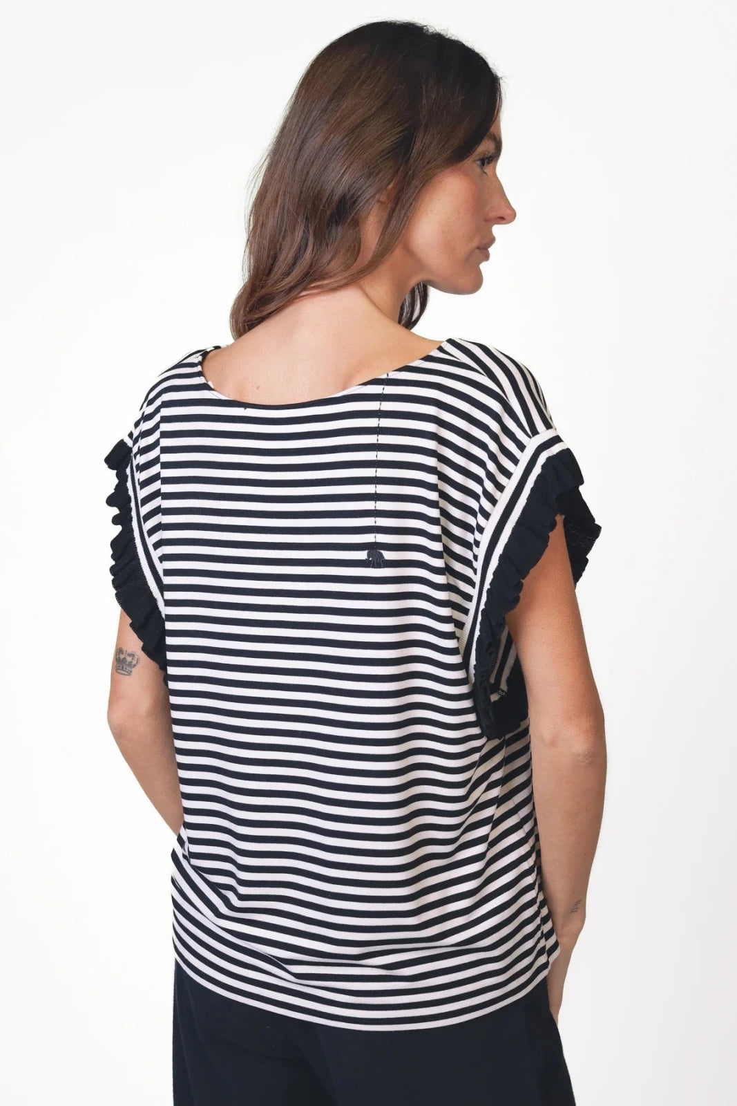 Gestreiftes T-Shirt mit Raffungen - Kadrina - Love Joy Victory