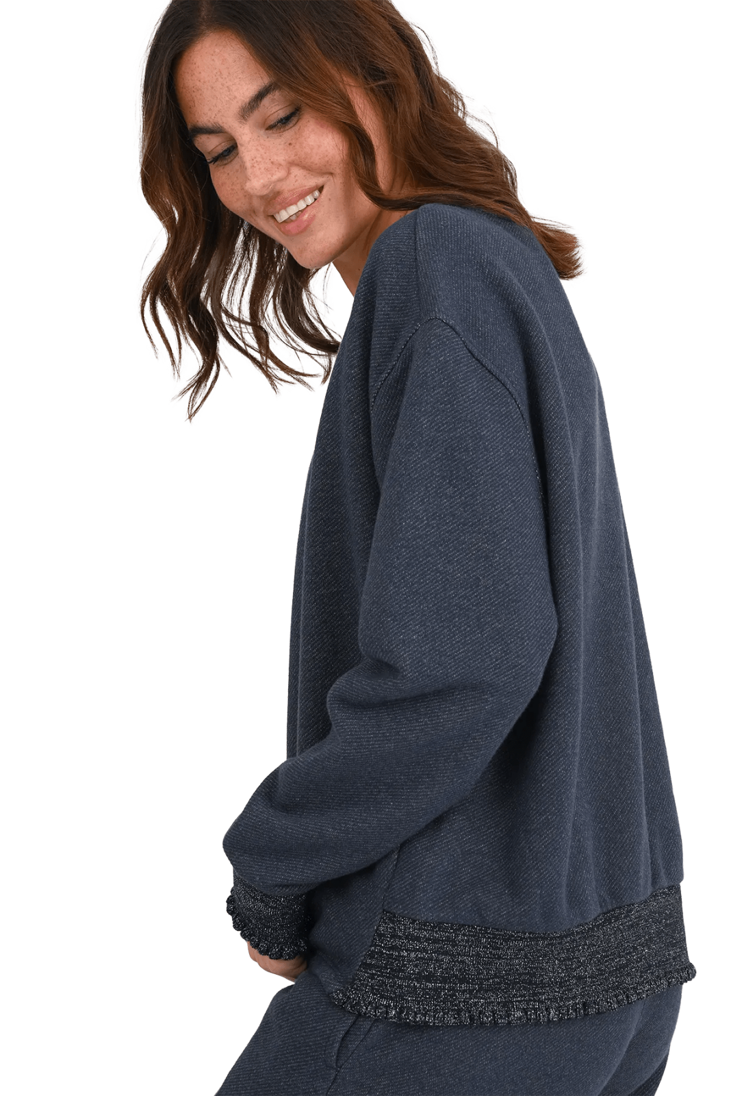 Glitter Sweatshirt Rose - Love Joy Victory