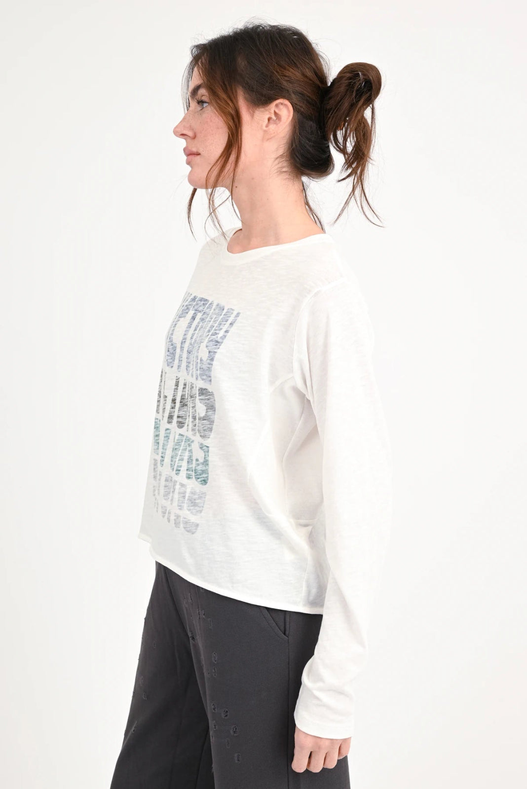 Langarmshirt mit Statment - Druck Lovo - Love Joy Victory