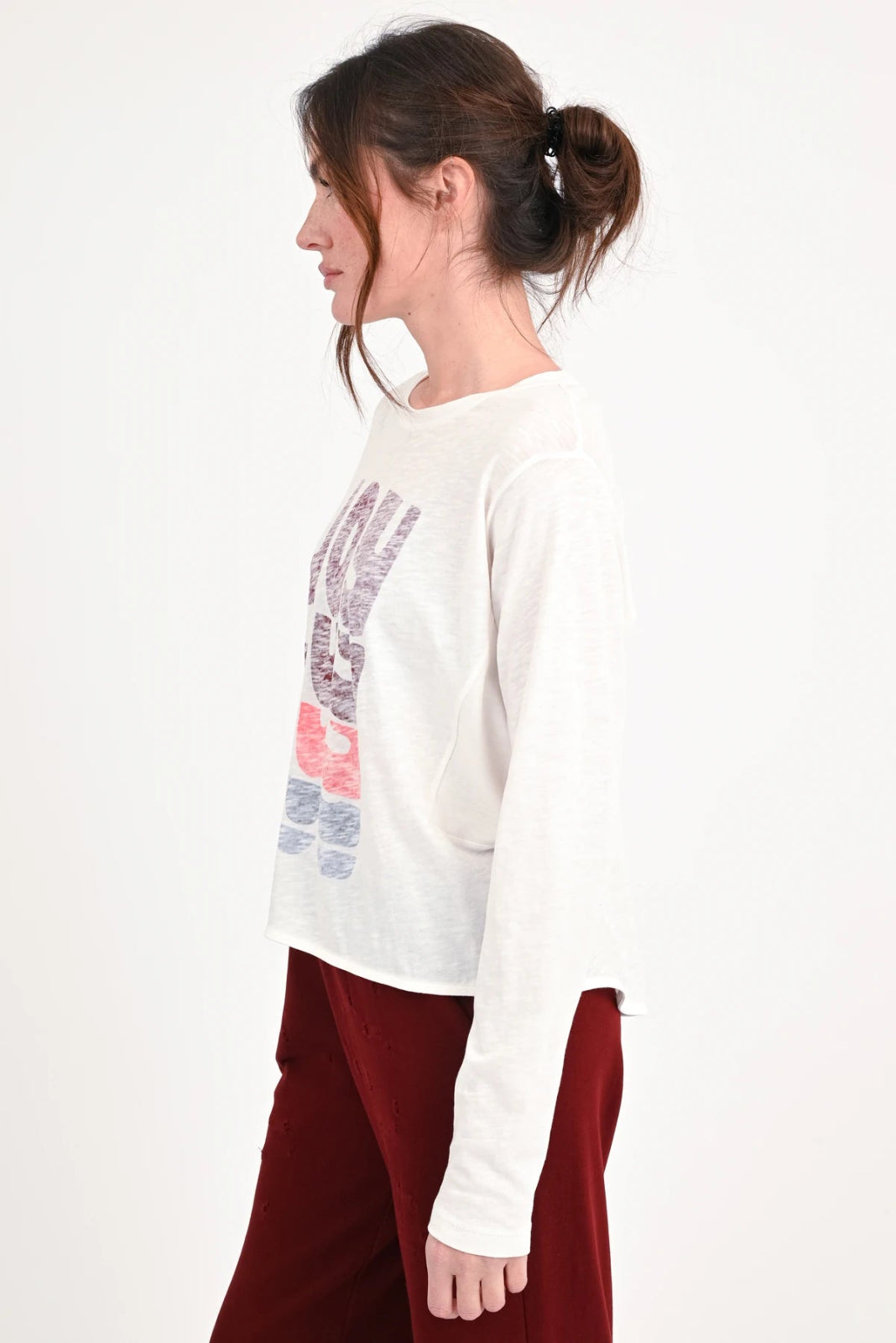 Langarmshirt mit Statment - Druck Lovo - Love Joy Victory