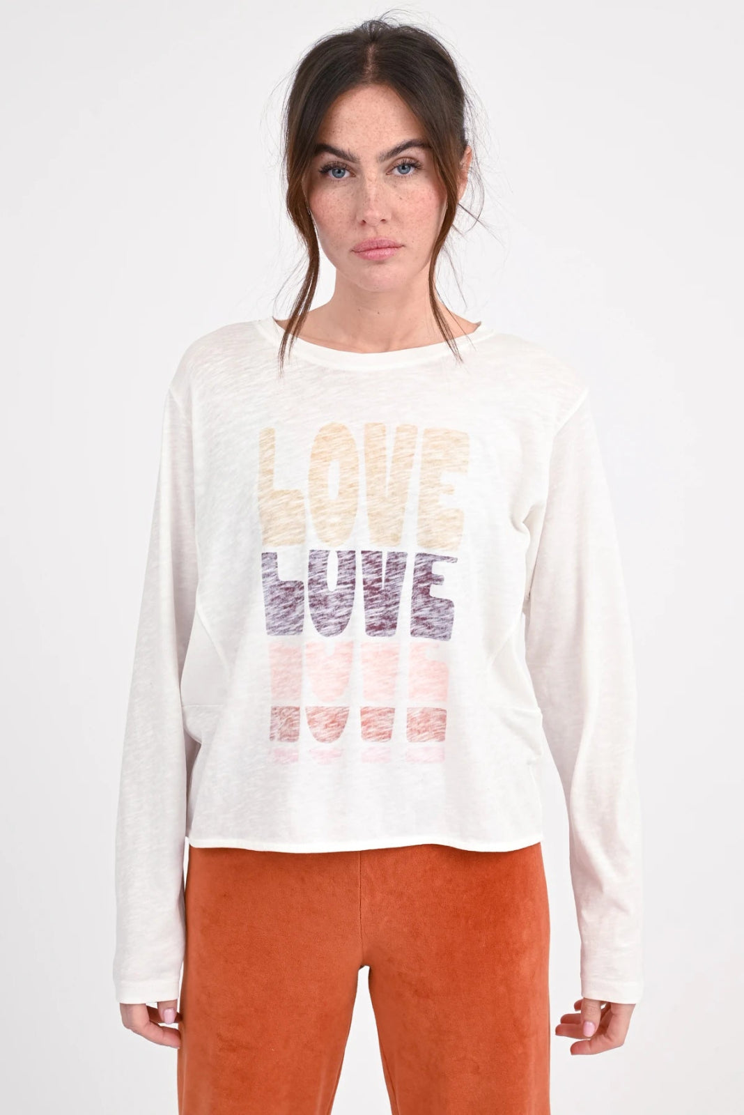 Langarmshirt mit Statment - Druck Lovo - Love Joy Victory