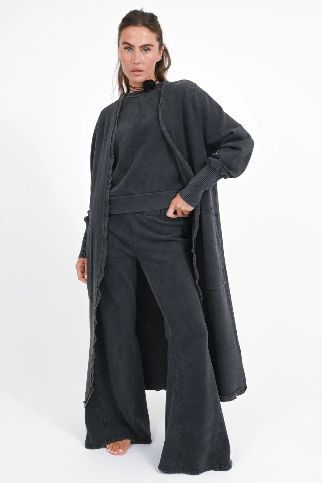 Langer Sweatmantel mit Herz - Print Zanthus - Love Joy Victory