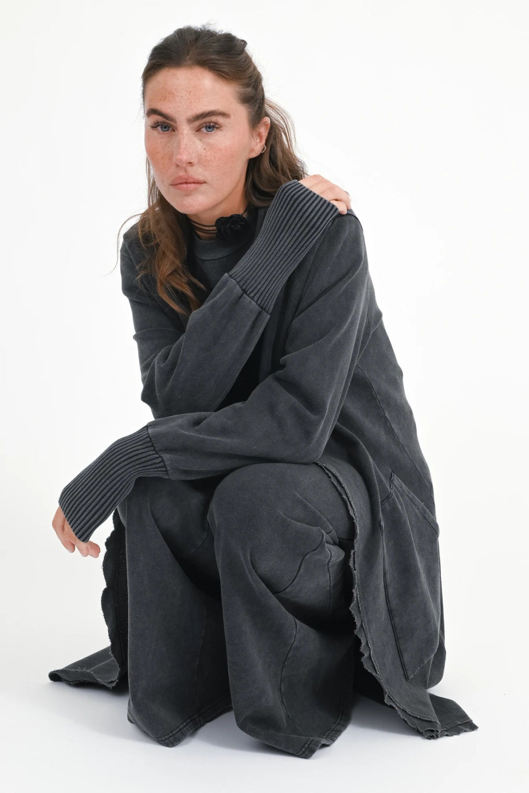 Langer Sweatmantel mit Herz - Print Zanthus - Love Joy Victory