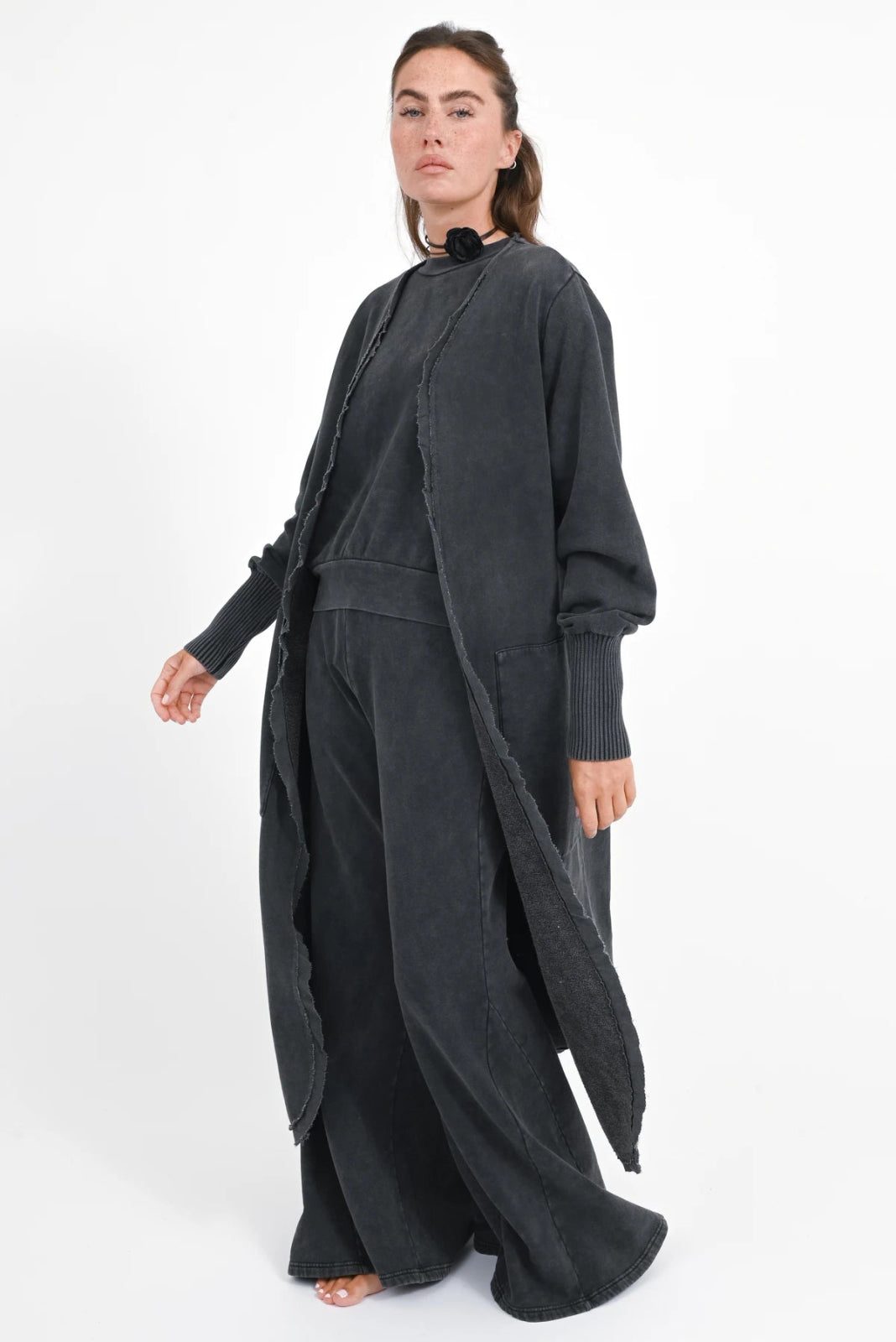 Langer Sweatmantel mit Herz - Print Zanthus - Love Joy Victory