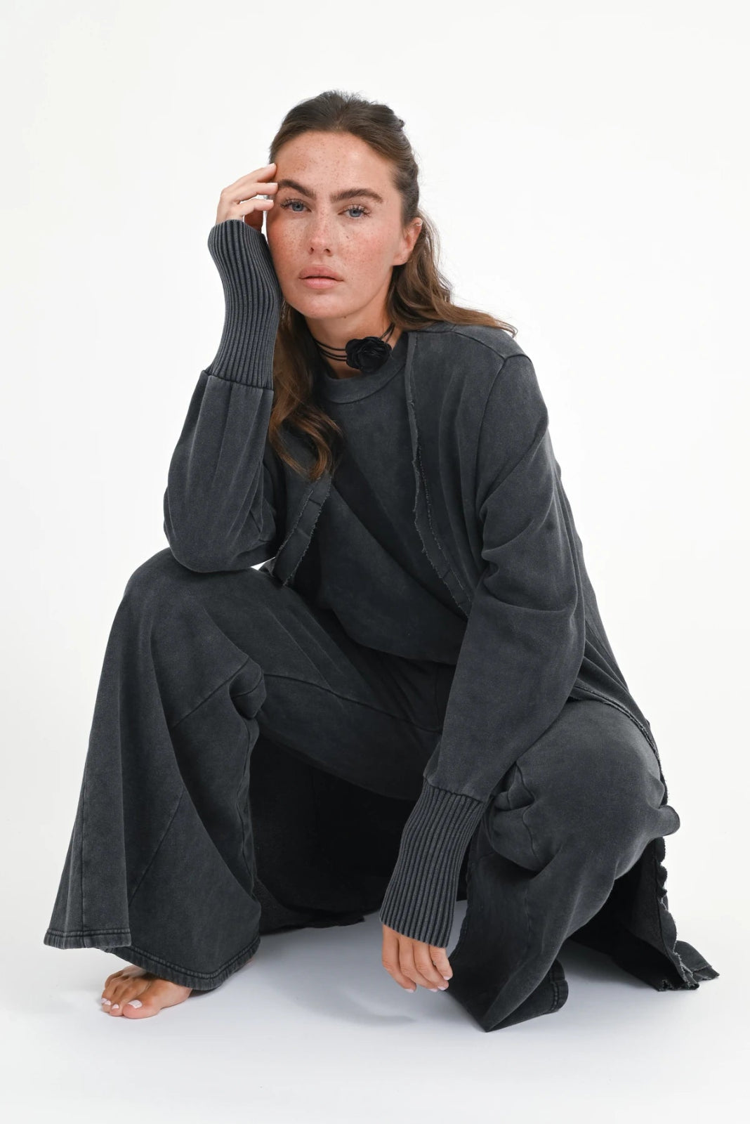 Langer Sweatmantel mit Herz - Print Zanthus - Love Joy Victory