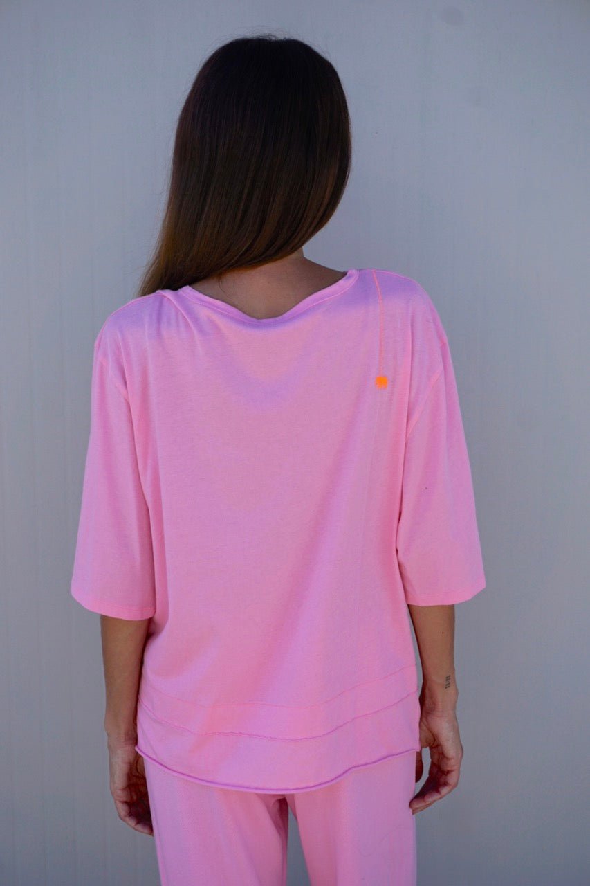 Oversize T-Shirt mit Logo-Print Klette - Love Joy Victory