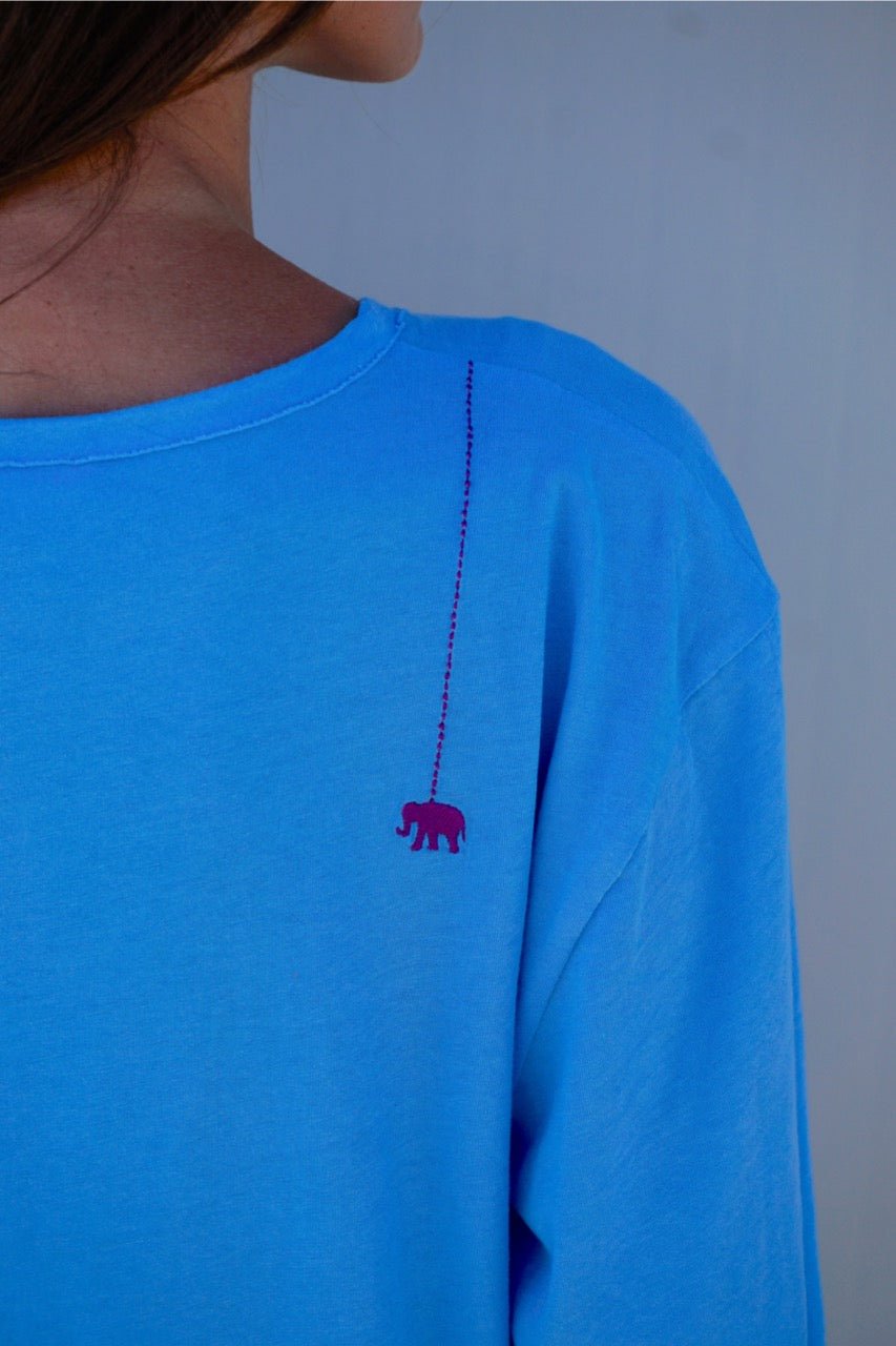 Oversize T-Shirt mit Logo-Print Klette - Love Joy Victory