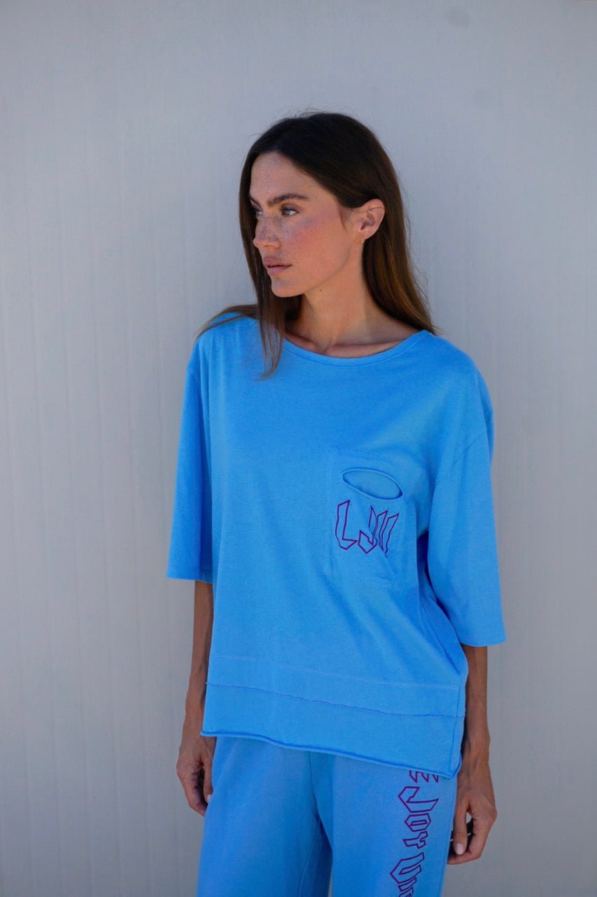 Oversize T-Shirt mit Logo-Print Klette - Love Joy Victory