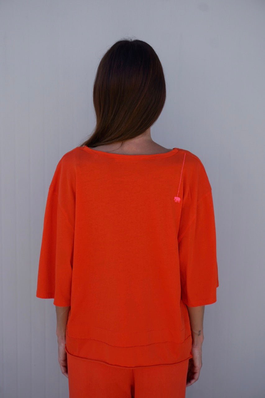 Oversize T-Shirt mit Logo-Print Klette - Love Joy Victory