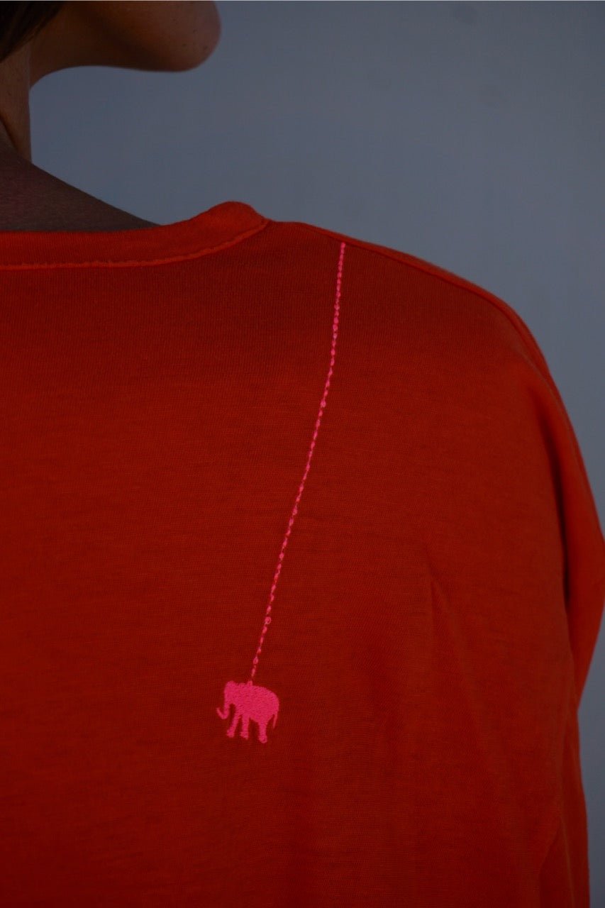 Oversize T-Shirt mit Logo-Print Klette - Love Joy Victory