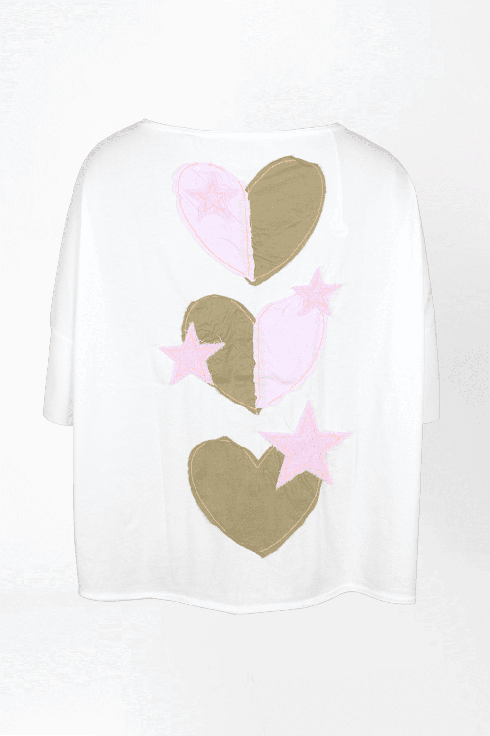 Oversize T-Shirt mit Rücken - Applikationen - Papu - Love Joy Victory