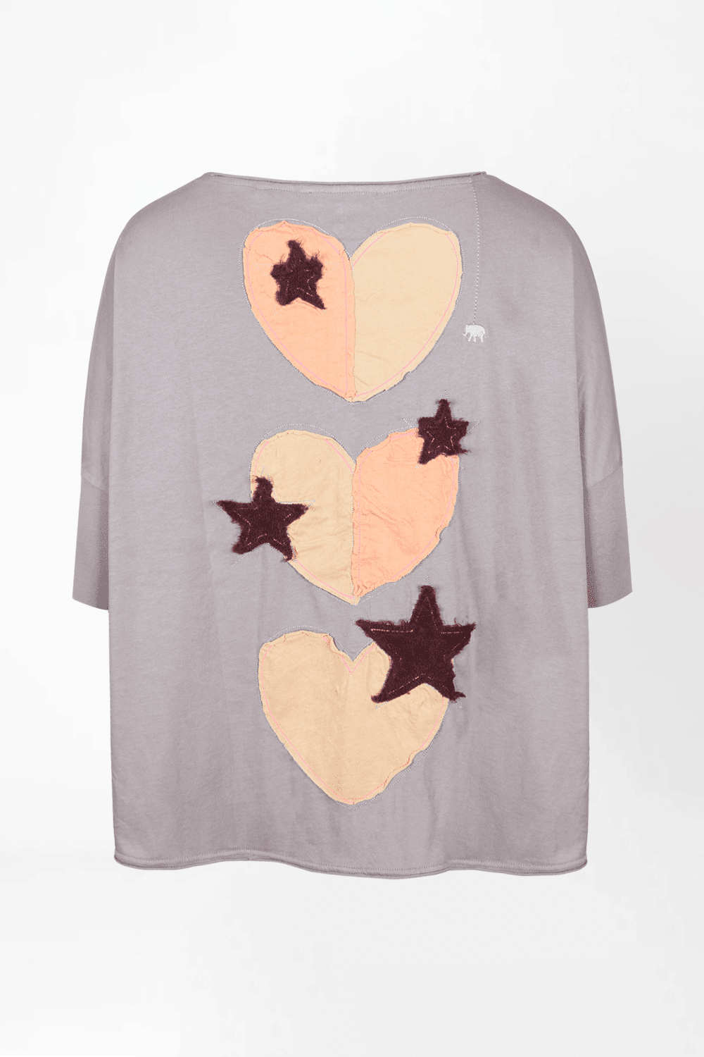 Oversize T-Shirt mit Rücken - Applikationen - Papu - Love Joy Victory