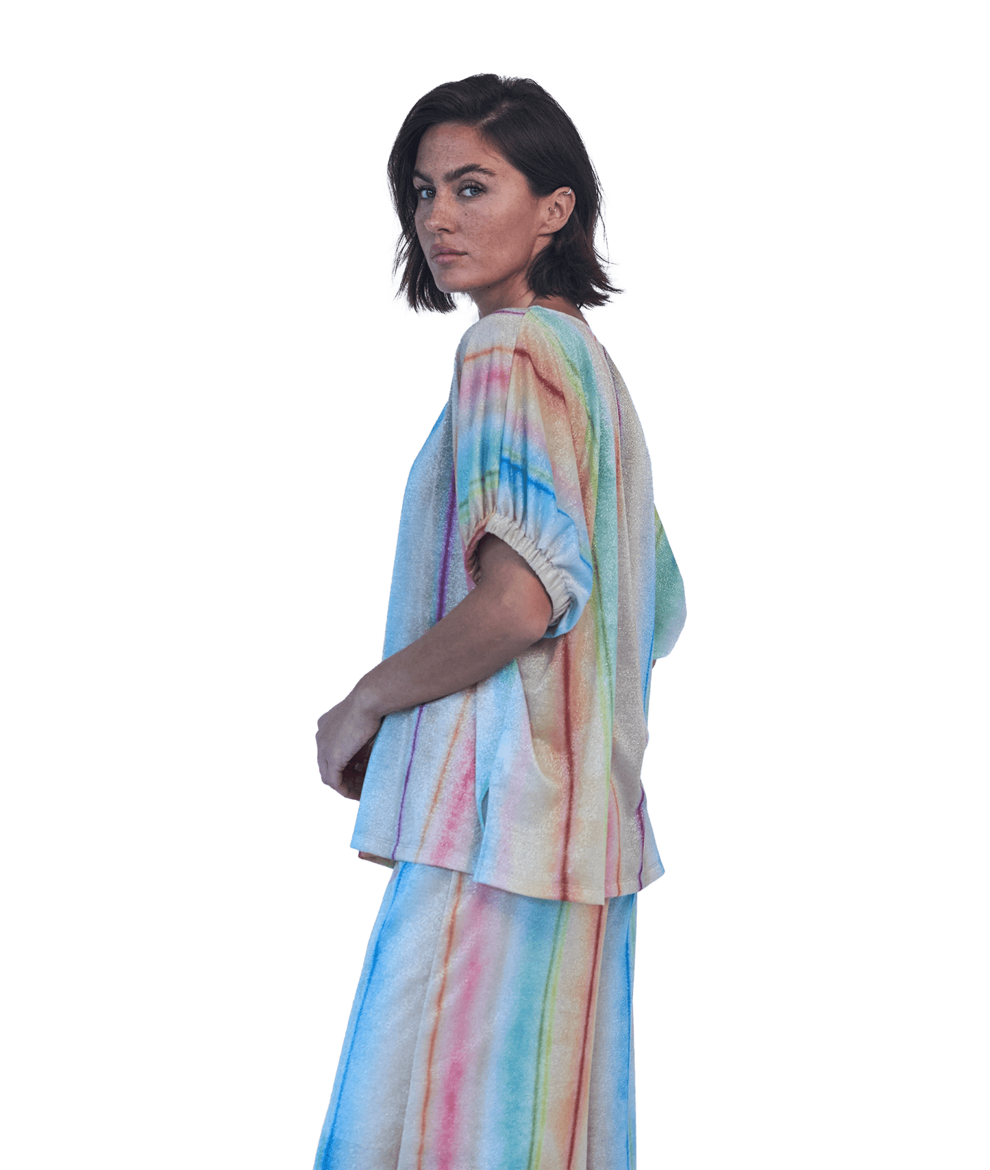 Stripe & Glitter BLUSE Florida