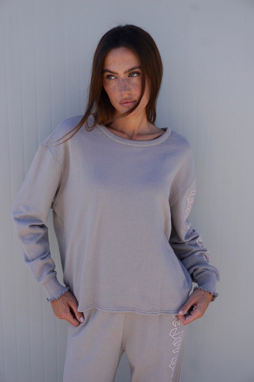 Sweatshirt mit Logo-Print Rose - Love Joy Victory