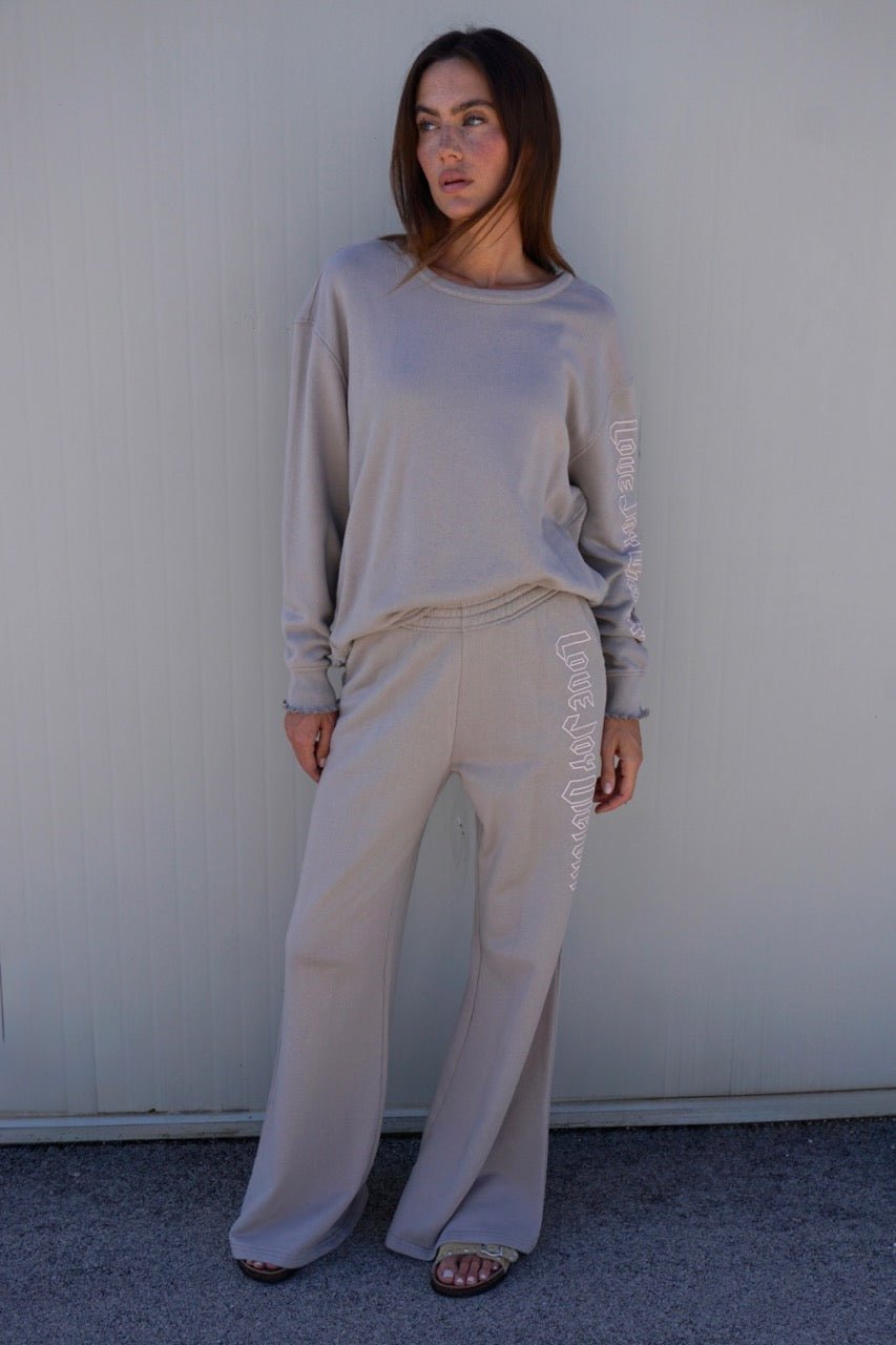 Sweatshirt mit Logo-Print Rose - Love Joy Victory