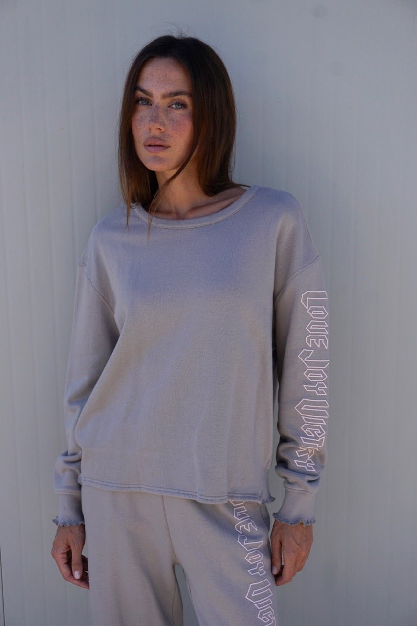 Sweatshirt mit Logo-Print Rose - Love Joy Victory