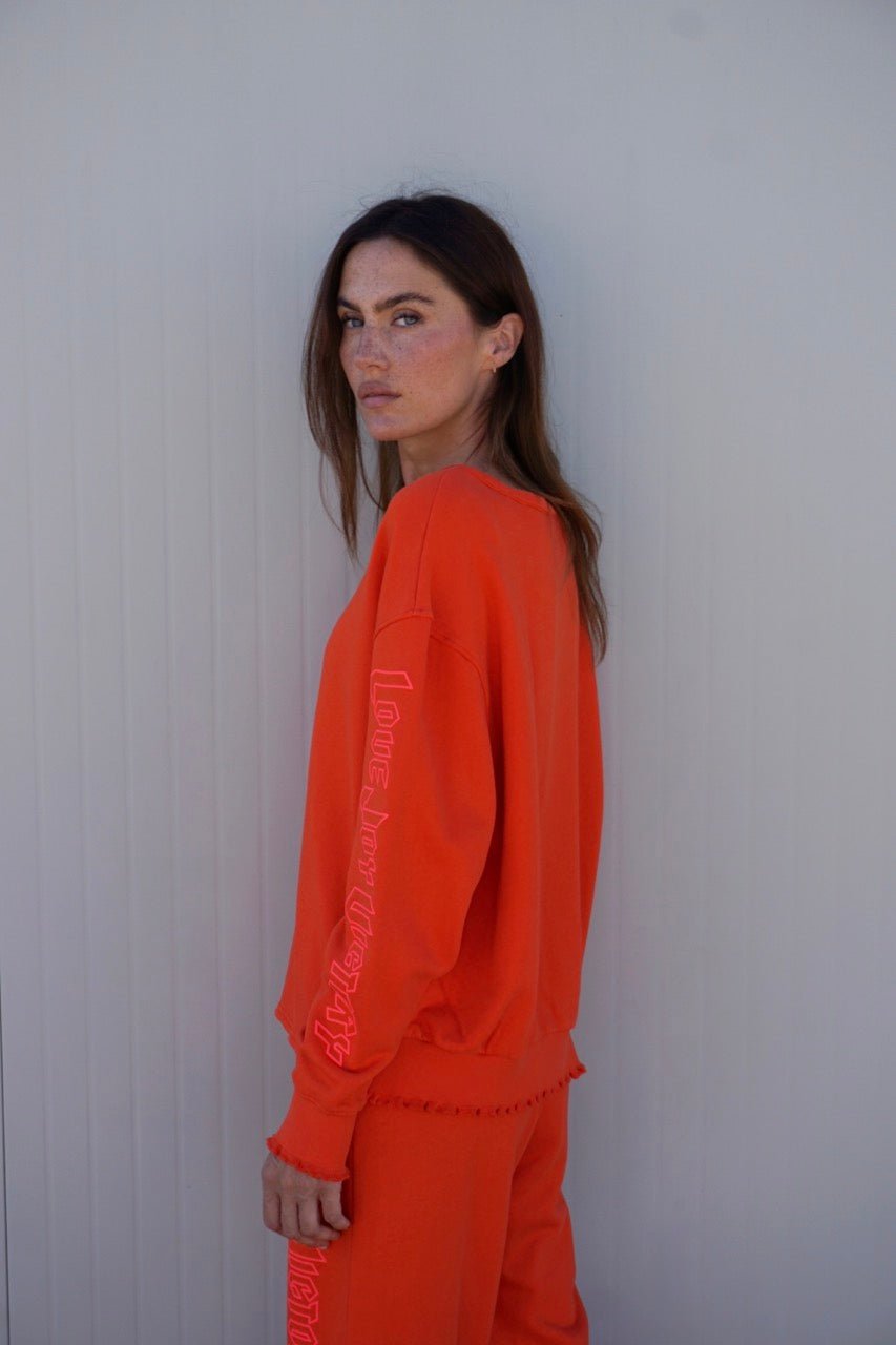 Sweatshirt mit Logo-Print Rose - Love Joy Victory